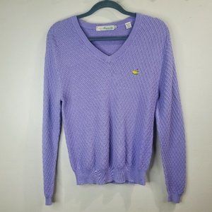 Magnolia Lane purple pima cotton sweater Augusta Nationals Masters size medium